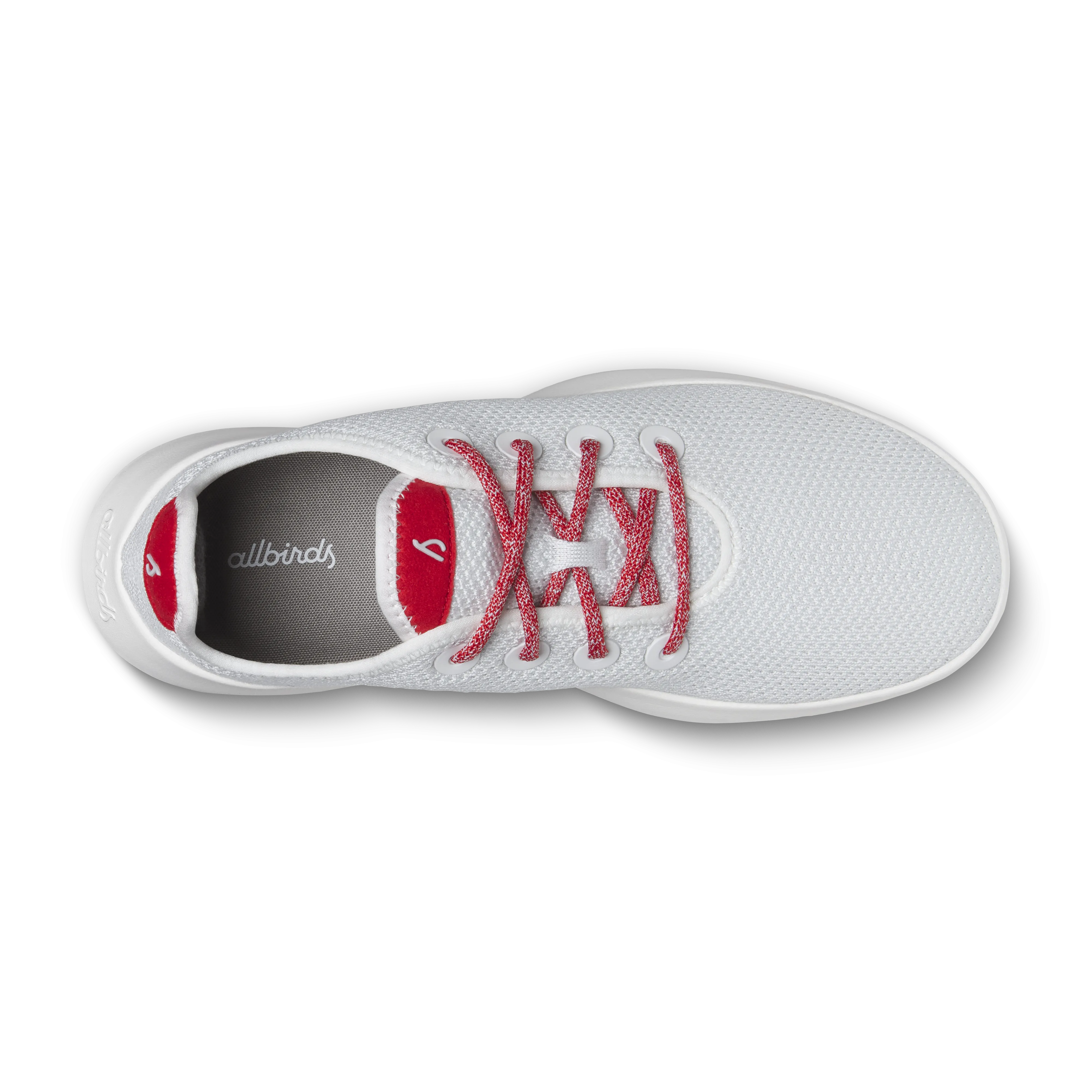 Wedge Heel Men's Tree Runner - Blizzard/Bold Red (Blizzard Sole)