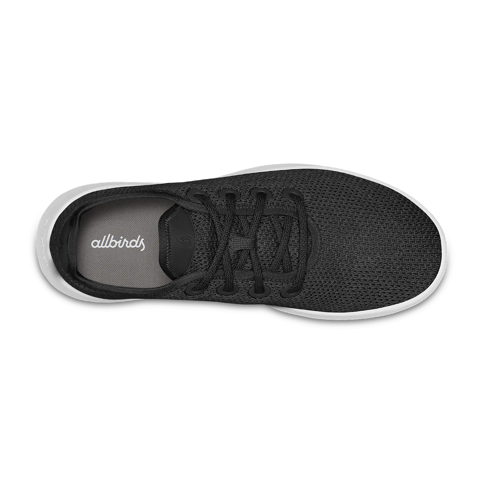 Men's Tree Runner - Jet Black (White Sole) Daily Comfort Edge Path