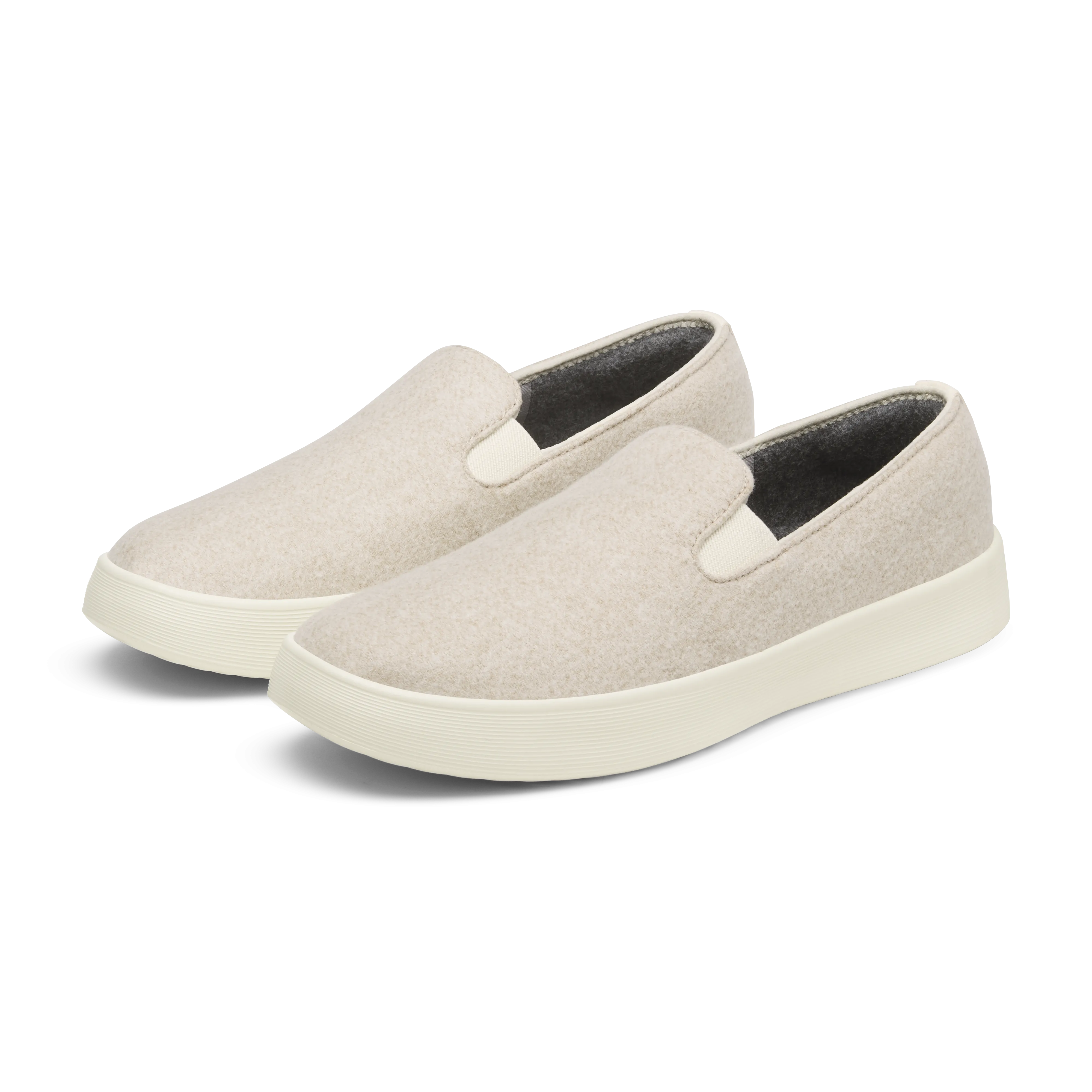 Cloud Feel Work Comfort Men's Wool Cruiser Slip On - Rugged Beige (Stony Cream Sole)