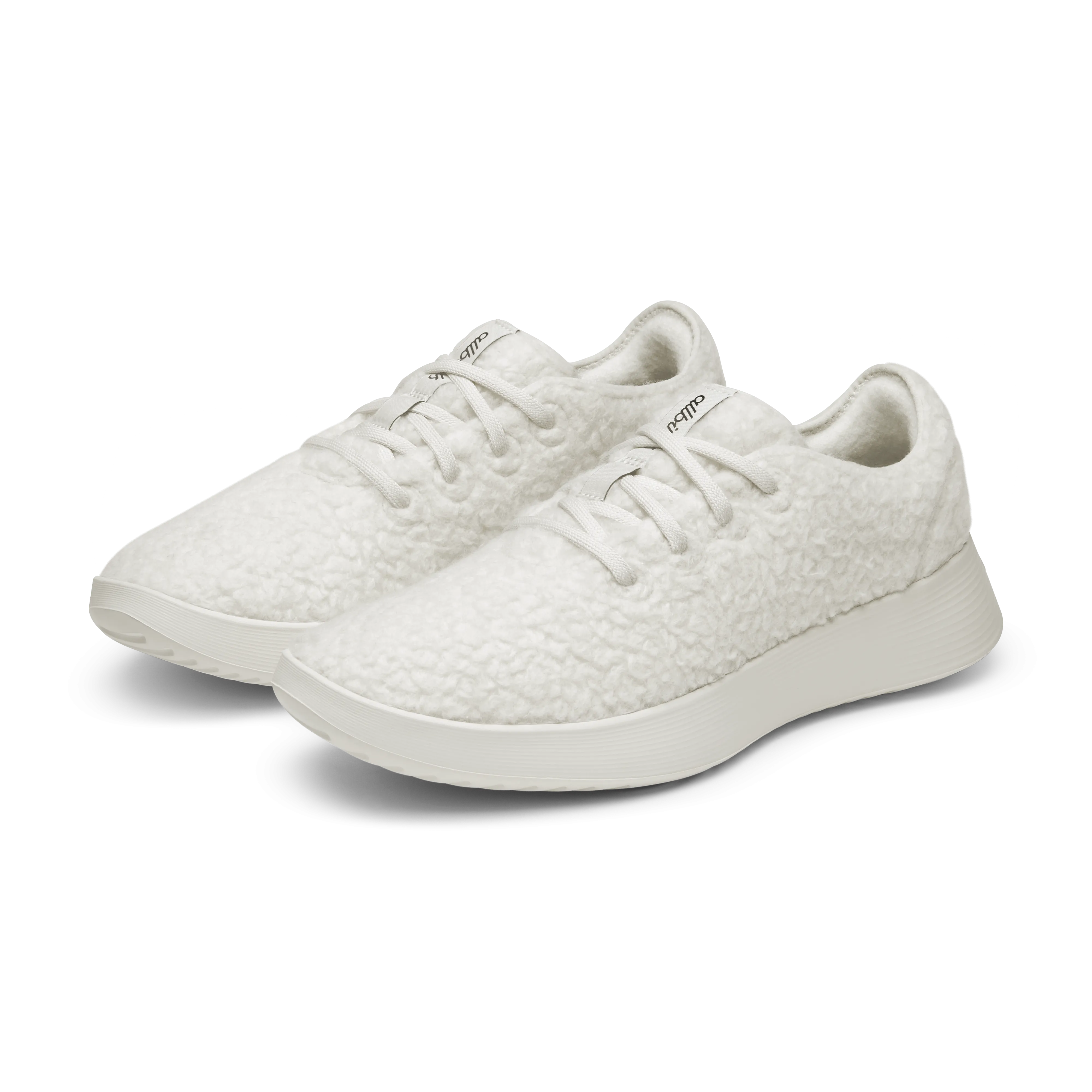 Comfort arch Mesh Upper Men's Wool Runner Go - Fluff - Natural White (Natural White Sole)