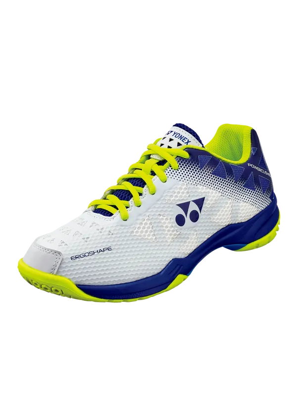 Secure Nova Yonex Power Cushion 50 Unisex Badminton Shoes (White/Blue)