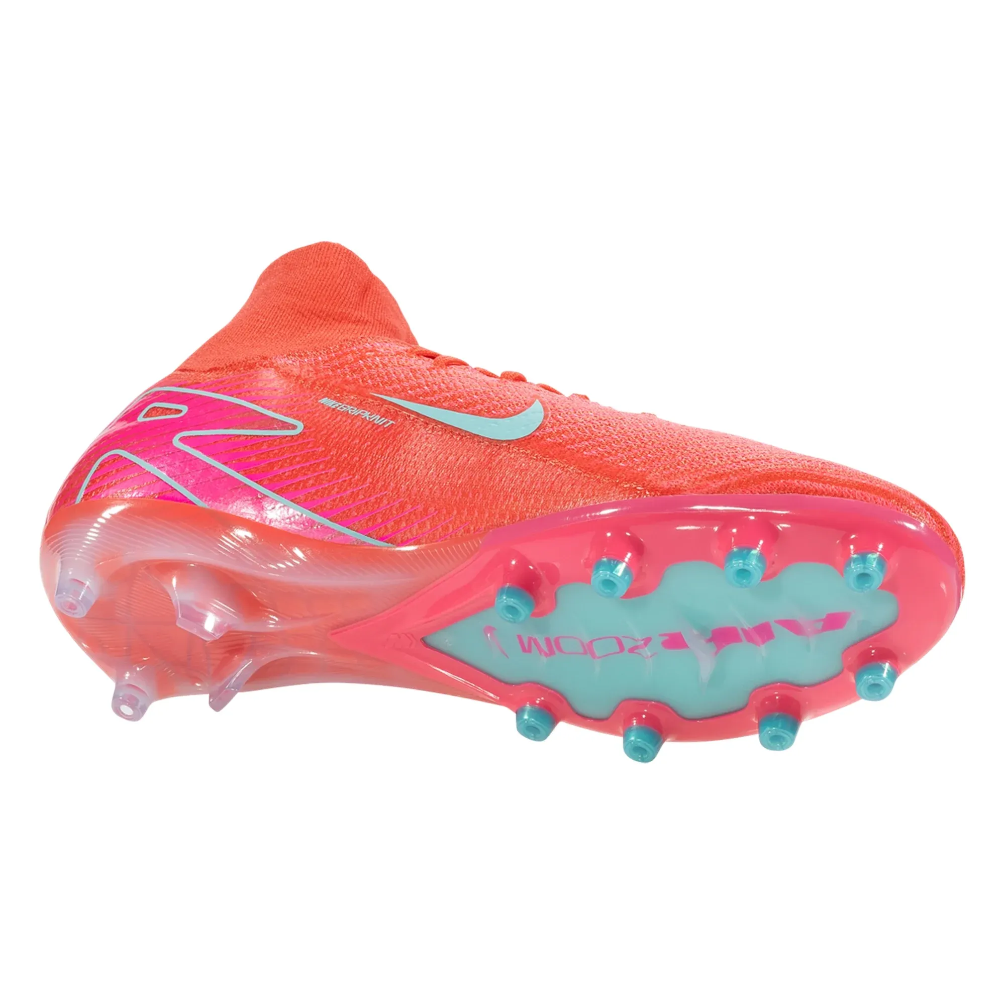 Nike Zoom Superfly 10 Elite AG-Pro Soccer Cleats (Ember Glow/Aurora Green) Shockproof