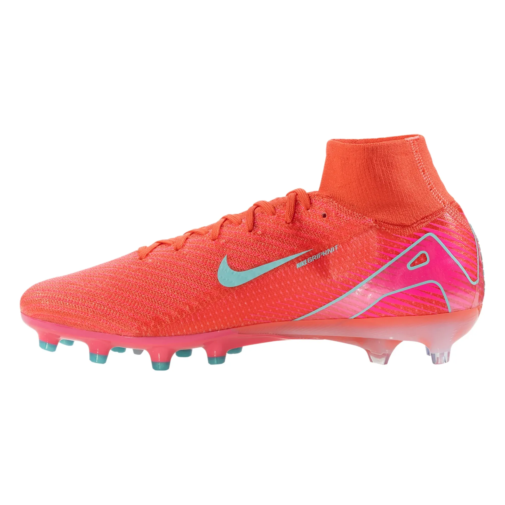 Nike Zoom Superfly 10 Elite AG-Pro Soccer Cleats (Ember Glow/Aurora Green) reliable shoes Lightweight Build