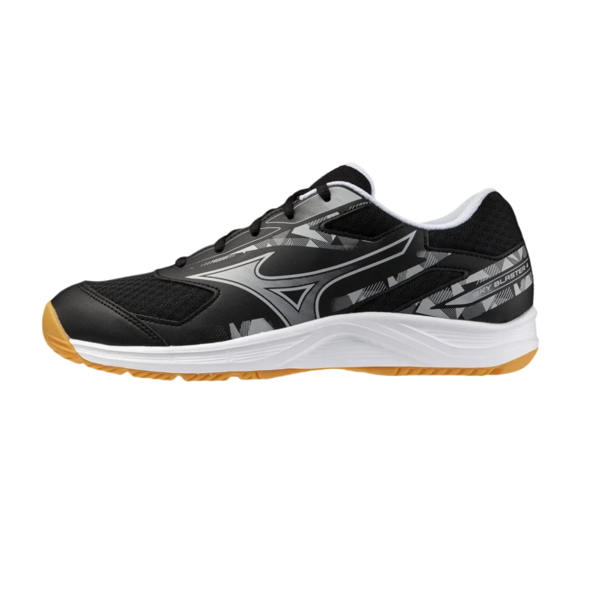 MIZUNO SKY BLASTER 4 UNISEX Badminton Shoes - Black/White/Harbor Mist Zone Legend Flex Lite