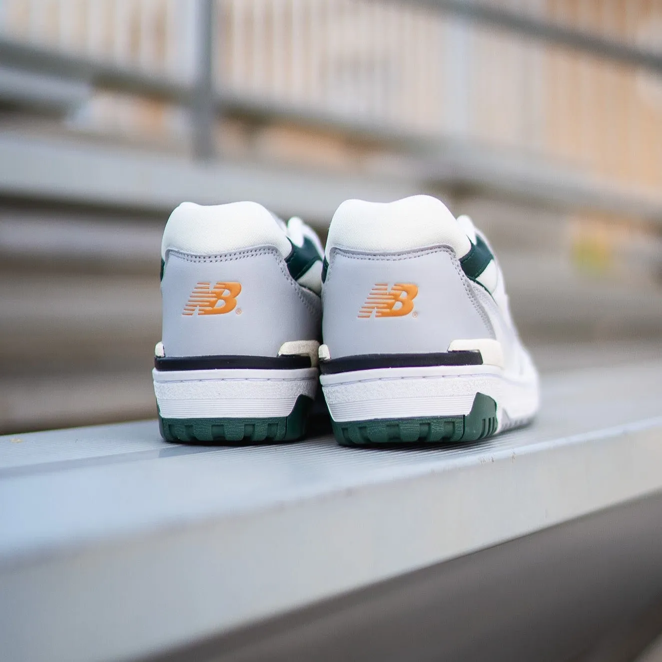 Breathable Upper Mens New Balance 550 (White/Packer) - BB550PWC