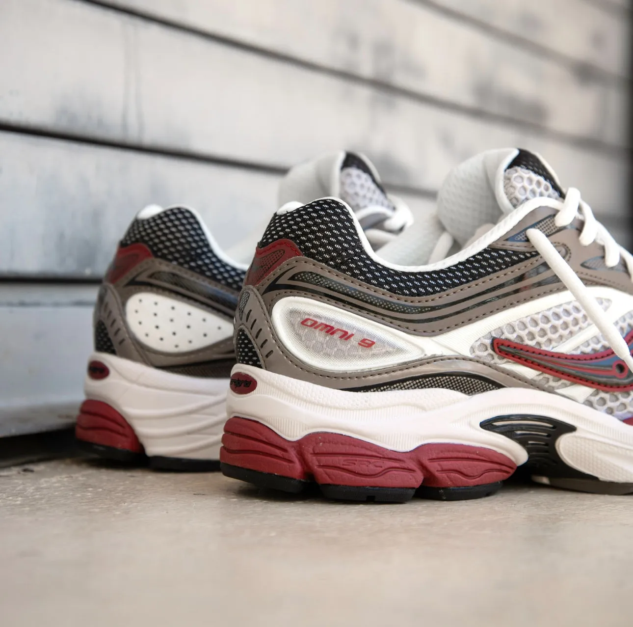 Mens Saucony ProGrid Omni 9 (Brown/Red) most fashionable Glam stability
