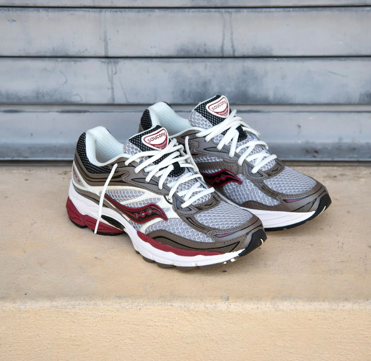 Toddler Fabric Mens Saucony ProGrid Omni 9 (Brown/Red)
