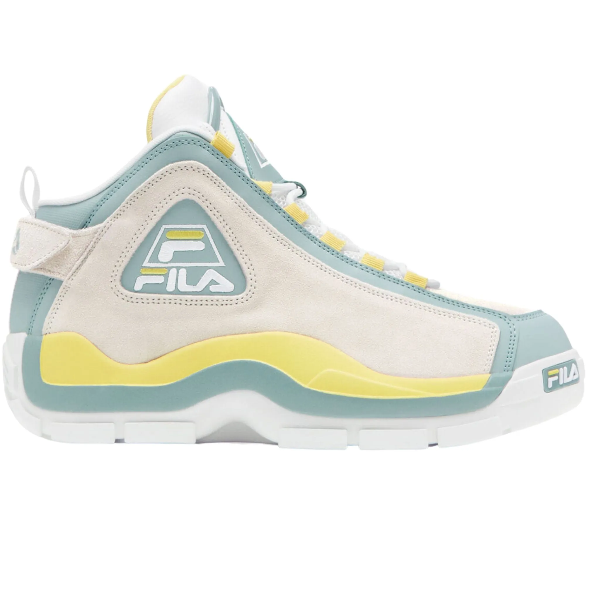 Fila Men's 1BM01881 101 Grant Hill 2 White Egret Gray Mist Basketball Shoes Neo Pop