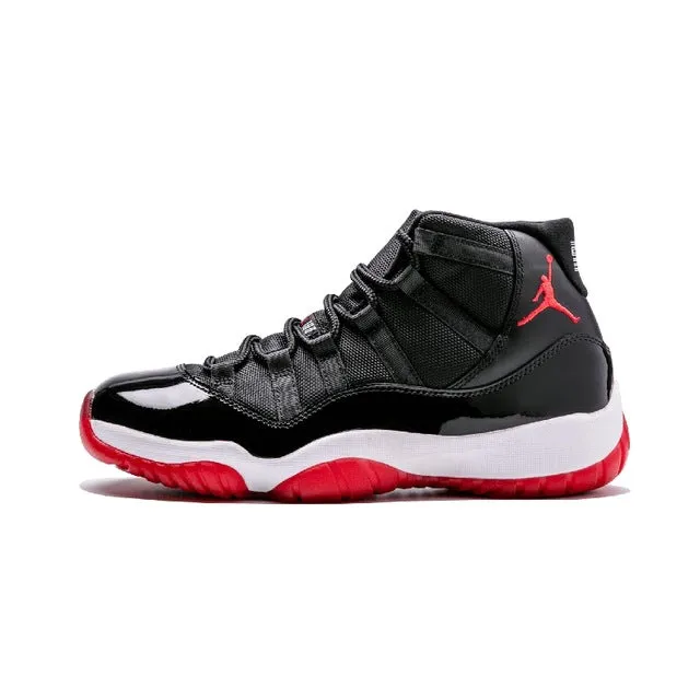 Shock Absorption Midsole NIKE Jordan 11 XI Women and Men Basketball Shoes Gamma Blue Bred Legend Blue High Outdoor Sport Sneakers 36-40