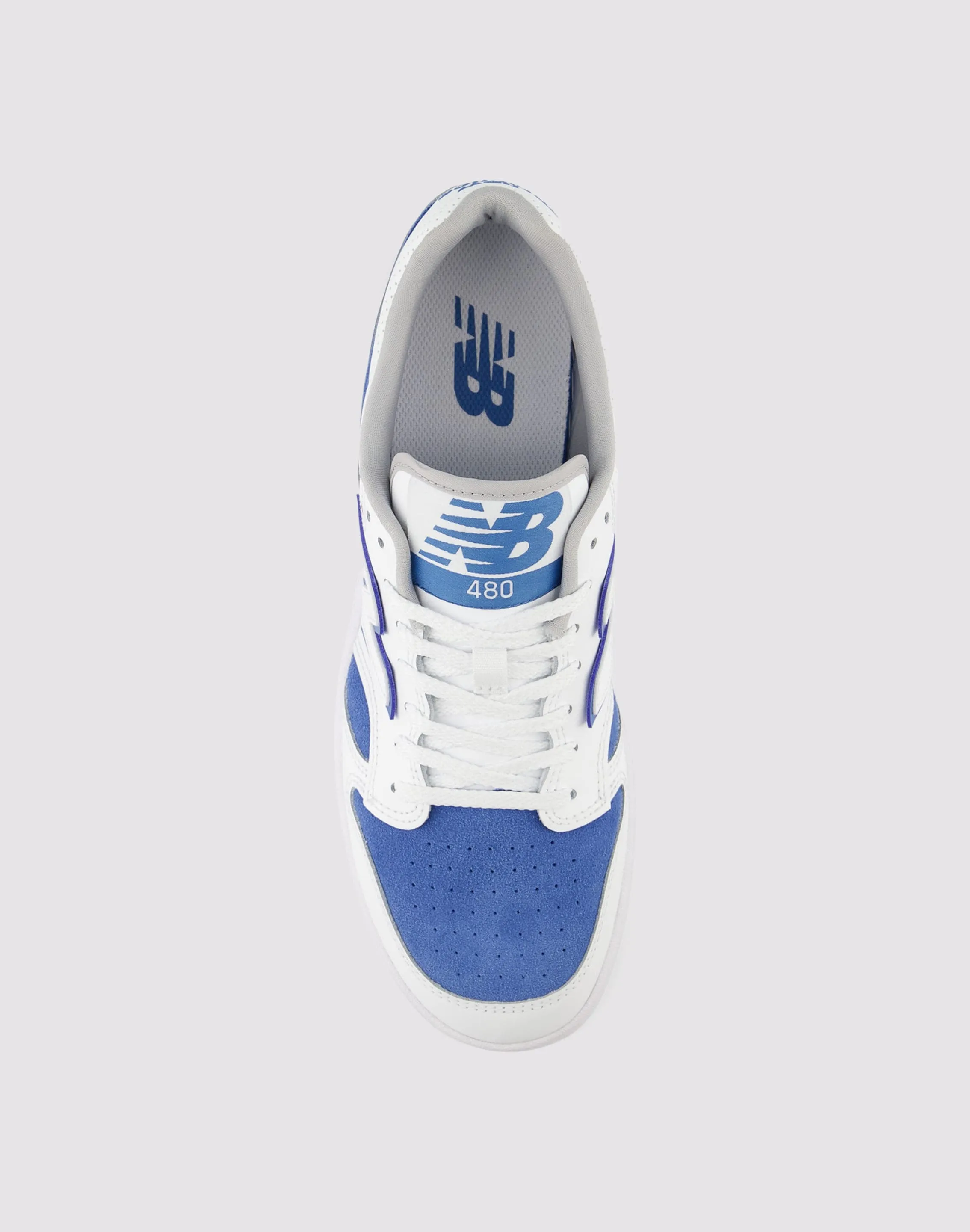 New Balance 480 "White/Royal" Modern Casual Comfortable toe box