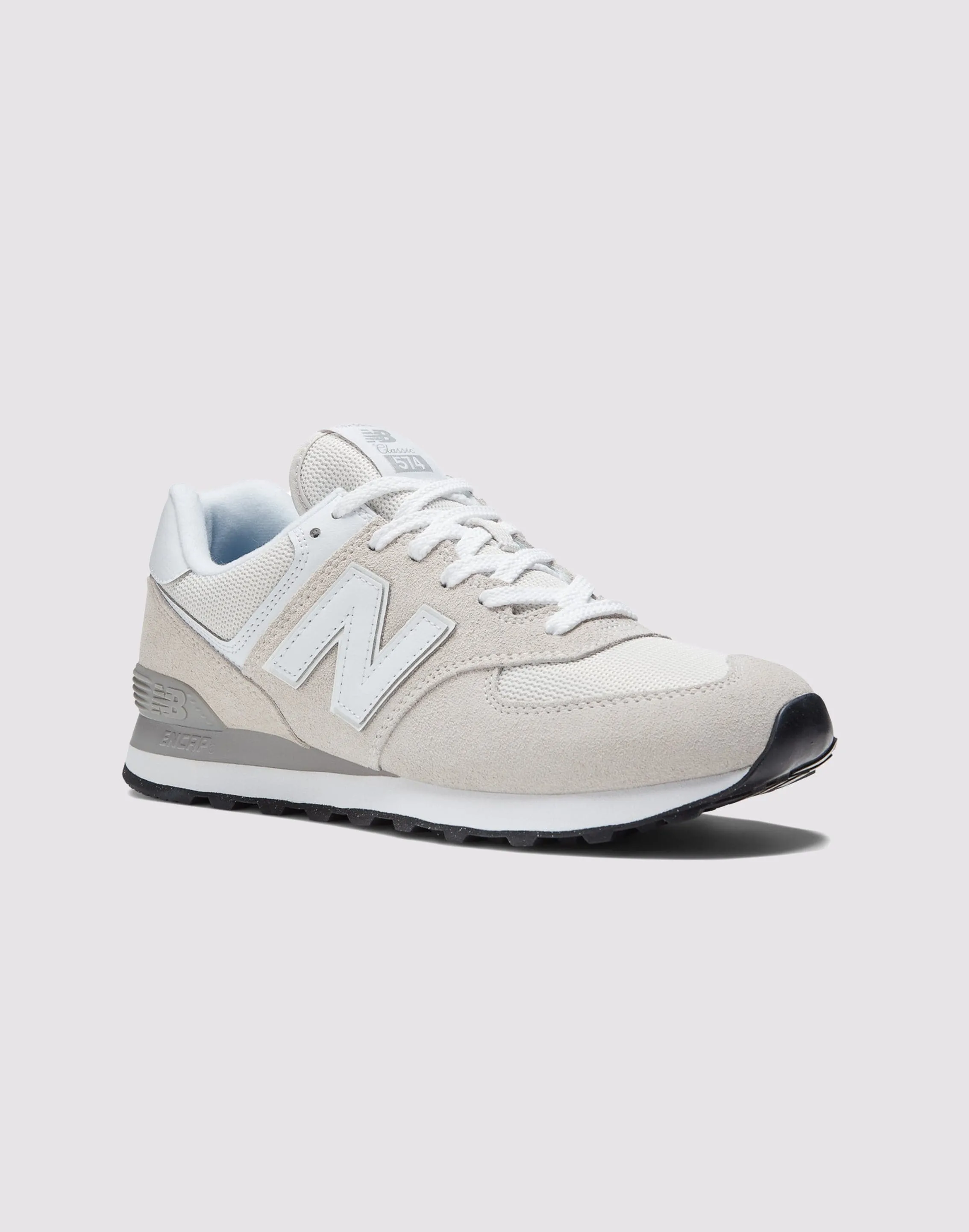 breath easy Soft Cushioned Upper New Balance 574 "Nimbus Cloud/Grey/White"