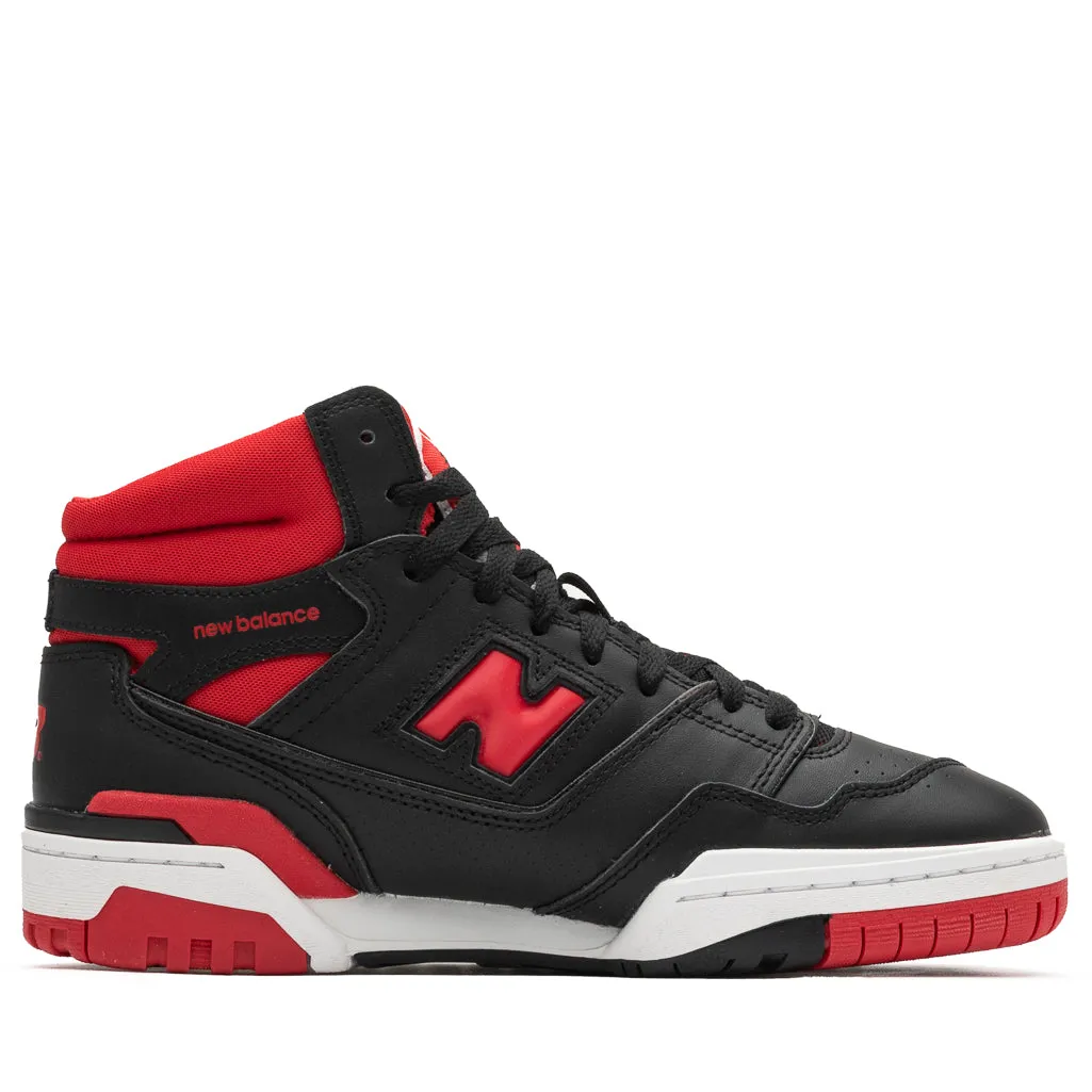 New Balance 650R - Black/Red mountain running shoe landscape Forest