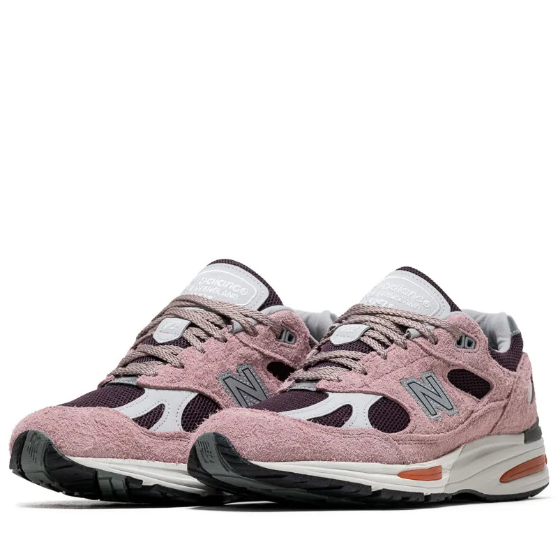 New Balance Made In UK 991v2 'Grape Sorbet' - Deauville Mauve/Fig running with watch shoes anti - fungal lining shoes