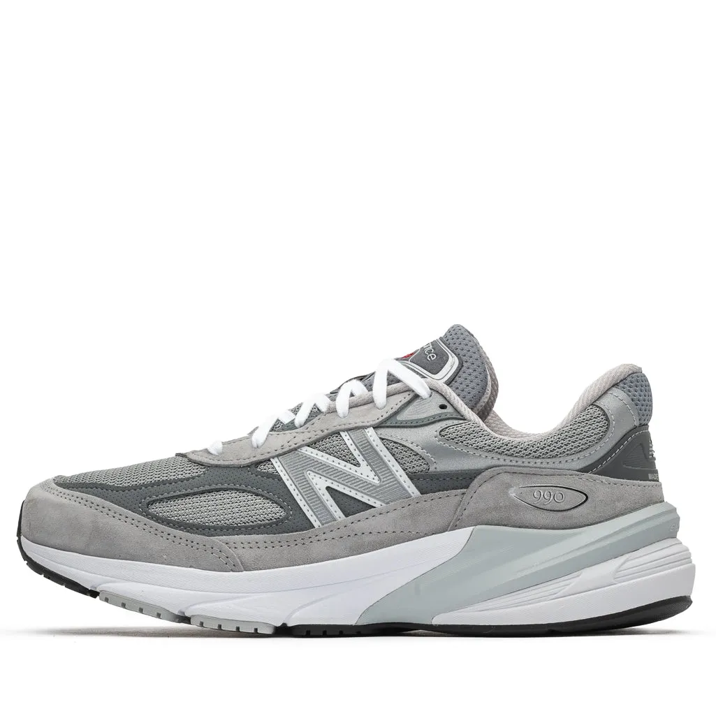 New Balance Made in USA 990v6 - Grey reinforced - heel - area - sturdiness shoes Hilly Running