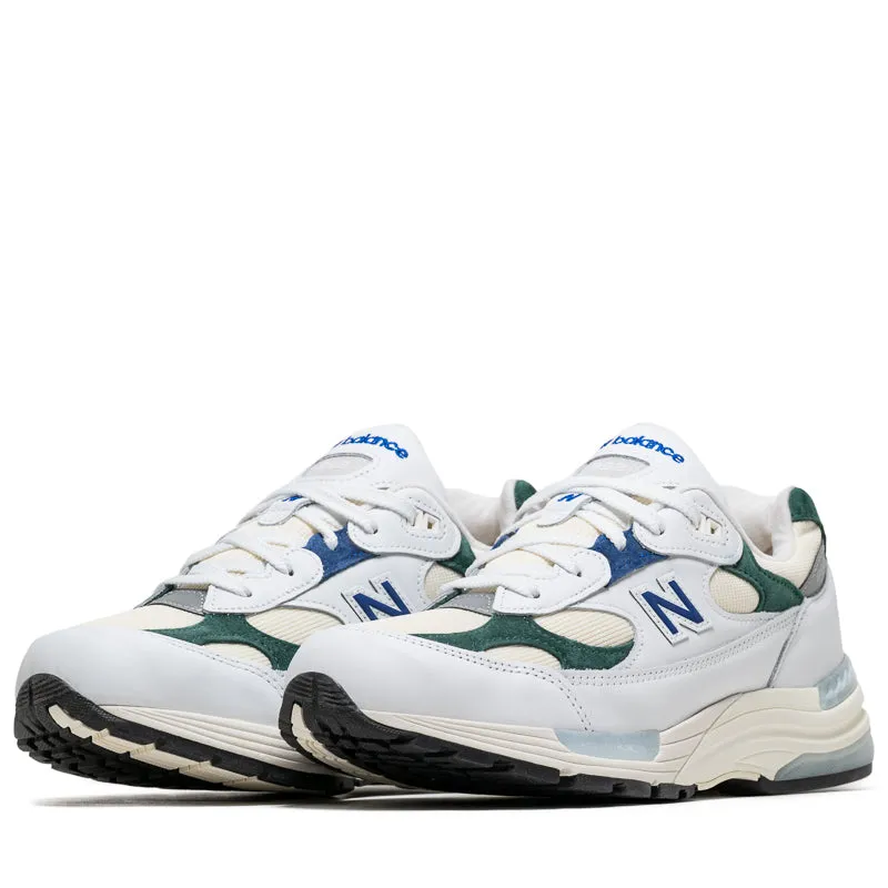 high - intensity running option New Balance Made In USA 992 - White/Marsh Green