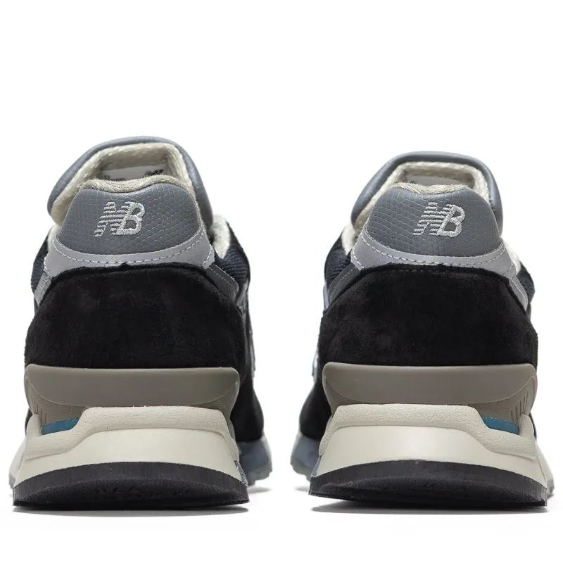 New Balance Made in USA 998 - Black/Silver Comfortable Arch Support