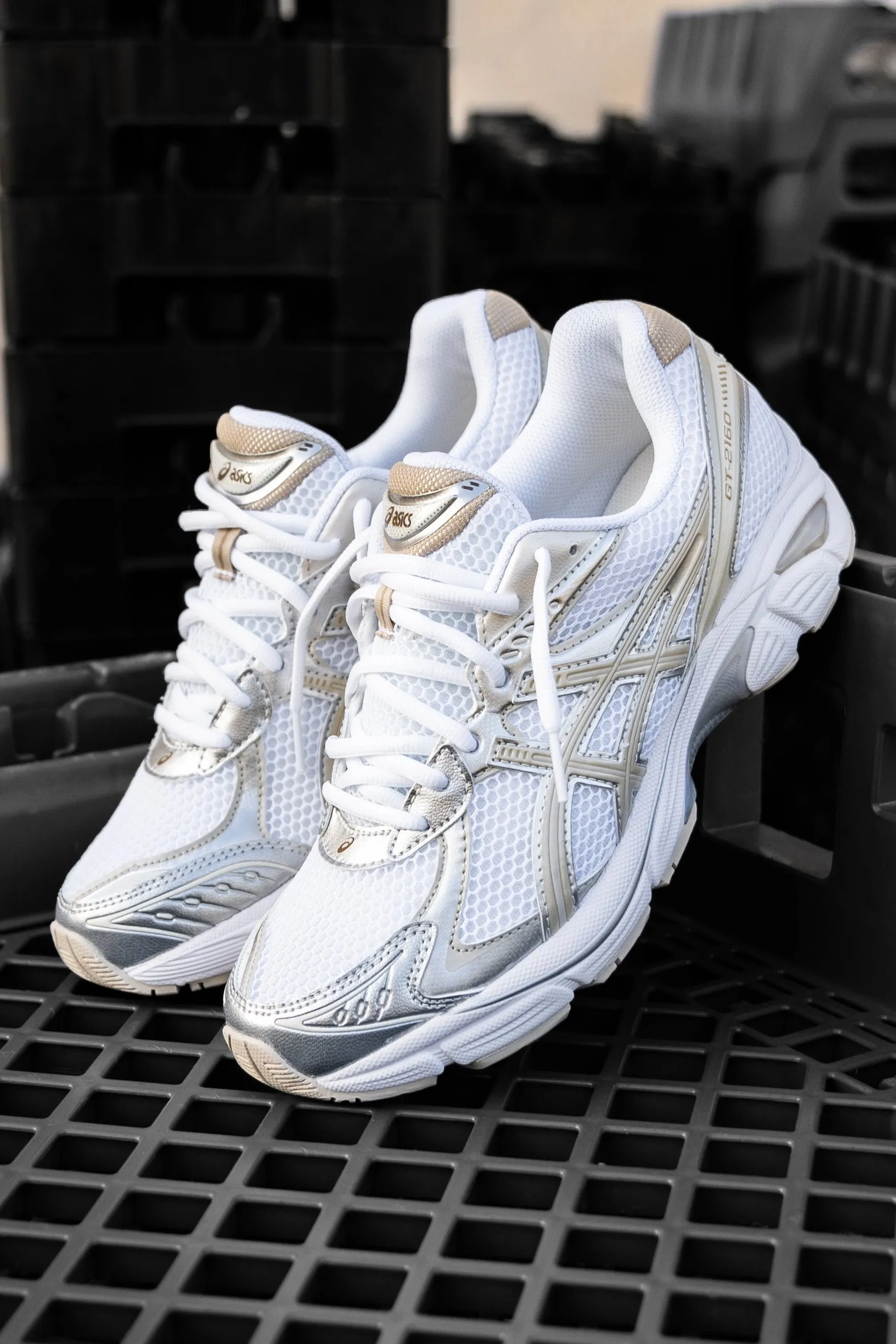 Mens Asics GT-2160 (White/Putty) funky