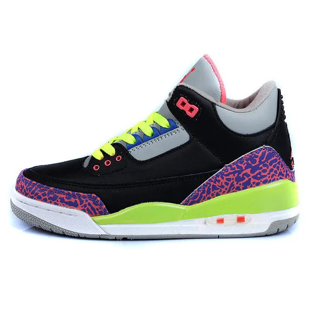 Impact Resistant Chassis Nike Air Jordan 3 Retro BT Women  Basketball Shoes,Original Comfortable Sneakers Sports Outdoor Shoes