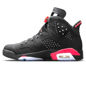 Nike Air Jordan 6 Black Infrared AJ6 Men Basketball Shoes, Black & Red, Shock Absorption Anti-Slip Support  Balance 384664 023 Seamless Structure