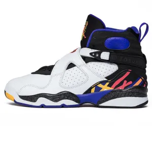 NIKE Air Jordan 8 Three Peat AJ8 Joe 8 Consecutive Men's Basketball Shoes Sneakers Energy Control Foam Padded Collar