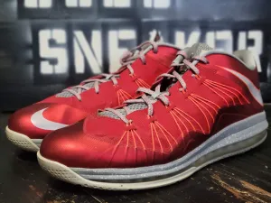 Nike Air Max LeBron 10 Low University Red Basketball Shoes 579765-600 Men 15 matte shoes Comfortable toe box