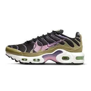 Nike Grade School Air Max Plus Running Shoes (4Y, Black/Canyon Purple/Pilgrim/Elemental Pink) daily - running companion shoes core training running wear