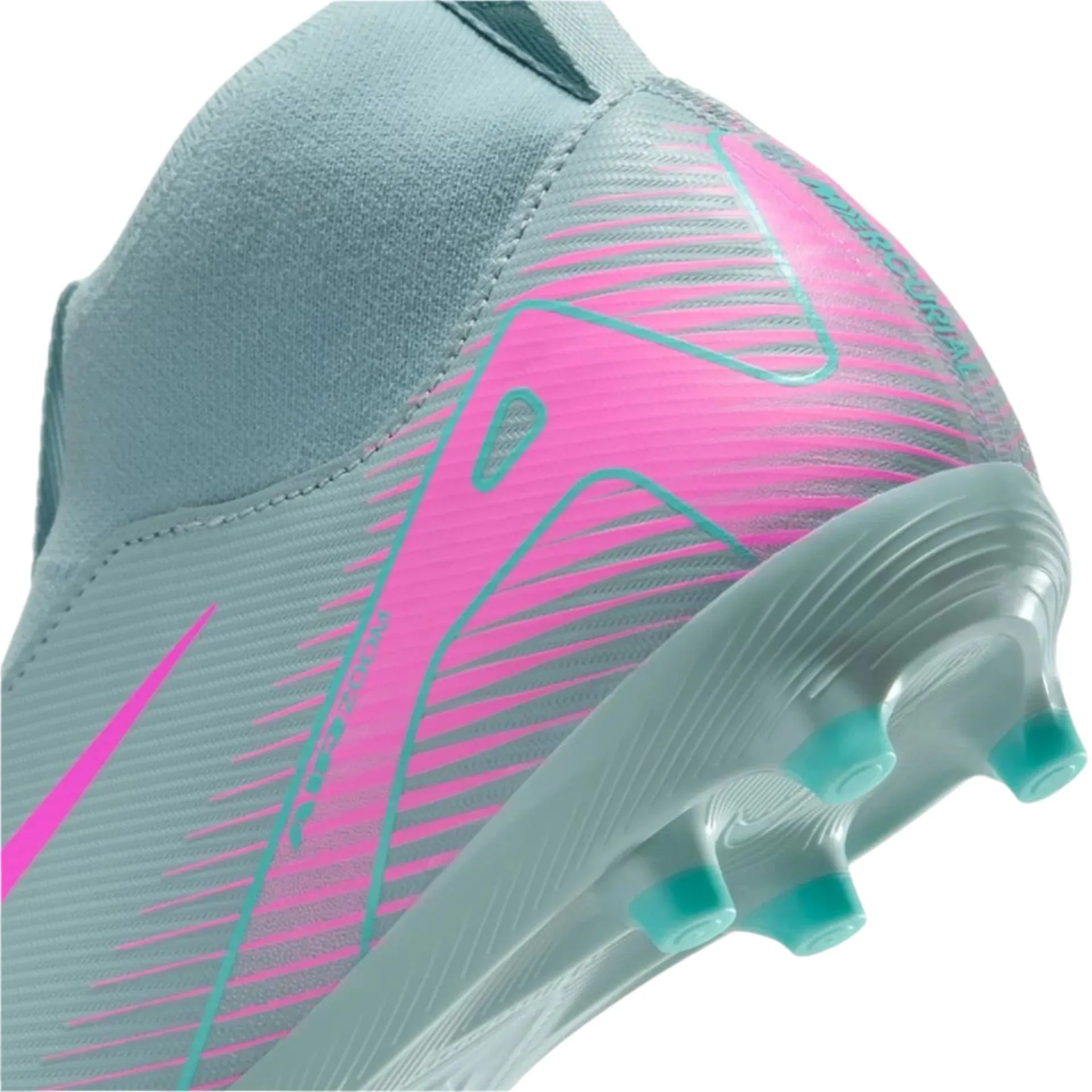 Nike Jr Zoom Superfly 10 Academy FG/MG Soccer Cleats (Ocean Cube/Pink Blast) TPU sole shoes
