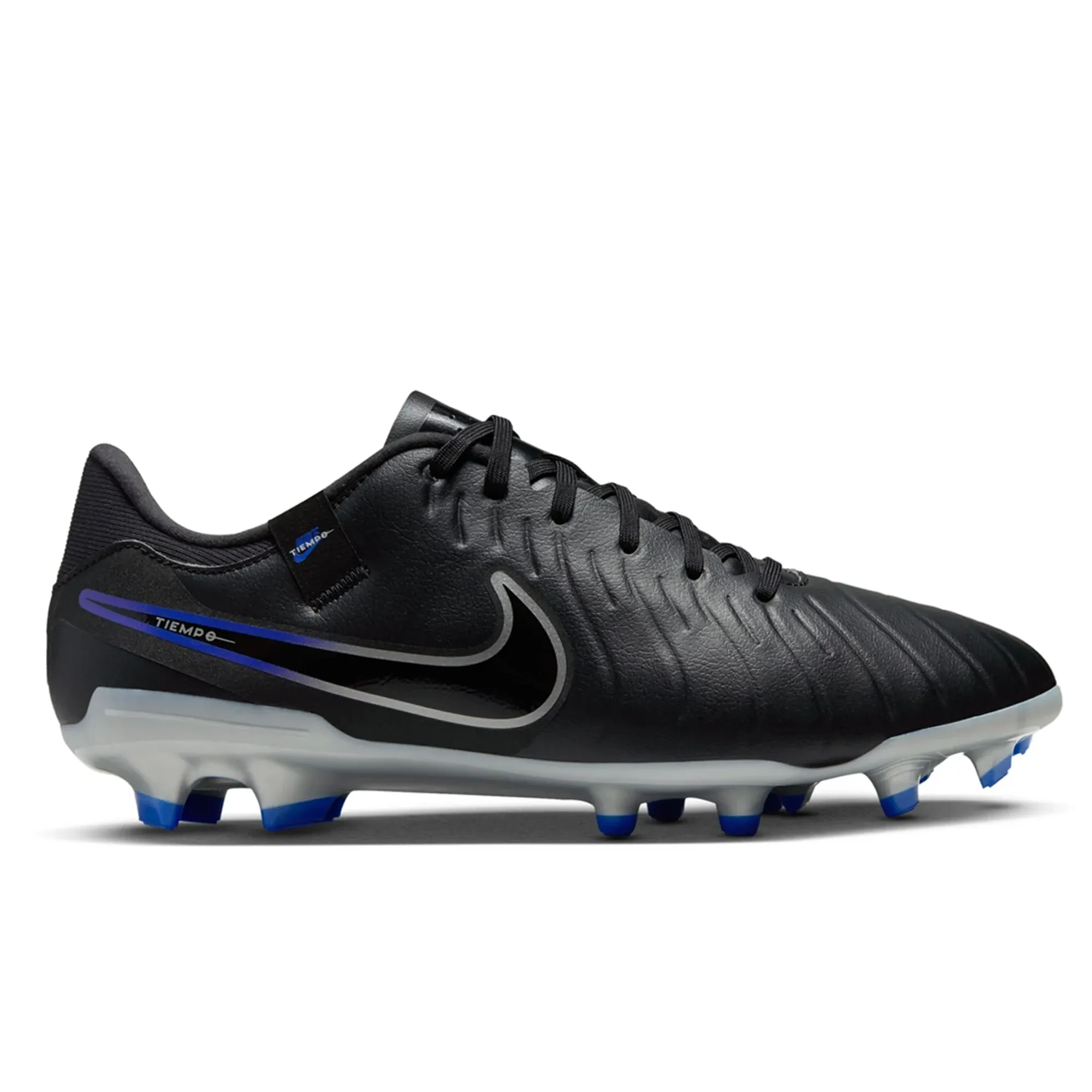 thigh - high shoes scuba - diving - ocean shoes Nike Legend 10 Academy FG/MG Soccer Cleats (Black/Chrome-Hyper Royal)