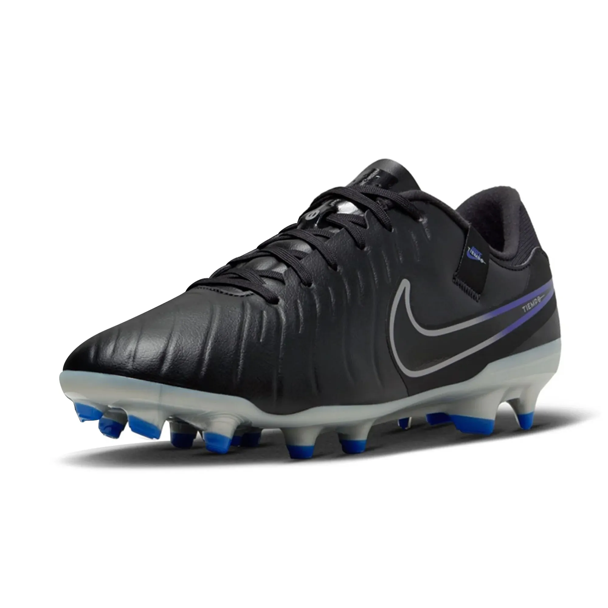 Nike Legend 10 Academy FG/MG Soccer Cleats (Black/Chrome-Hyper Royal) cave - exploring - cave shoes