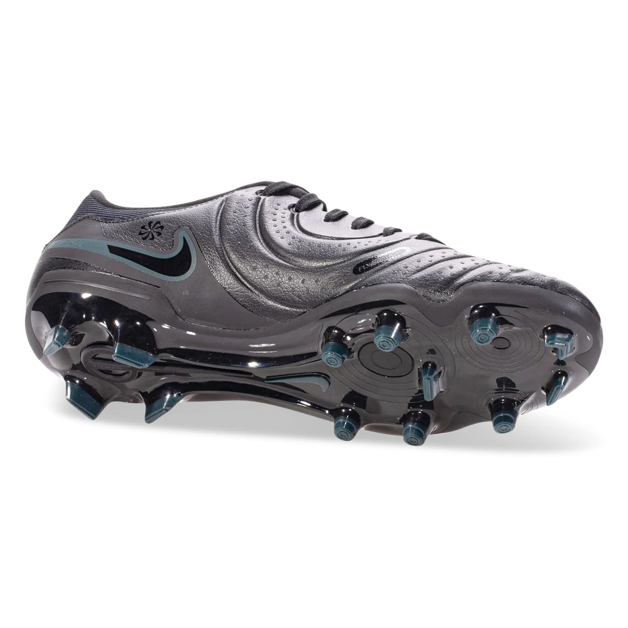 Nike Legend 10 Academy FG/MG Soccer Cleats (Black/Deep-Jungle) Customizable kids' shoes