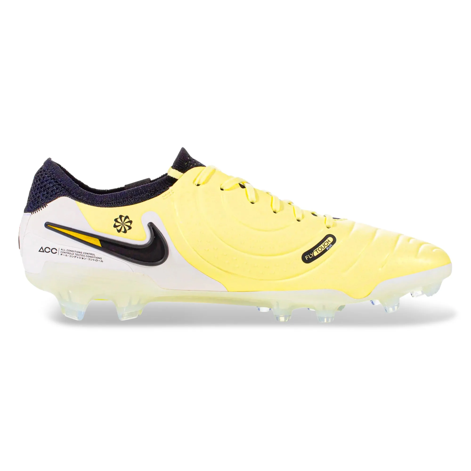 Durable outsole Nike Legend 10 Elite FG Soccer Cleats (Lemonade/Black)