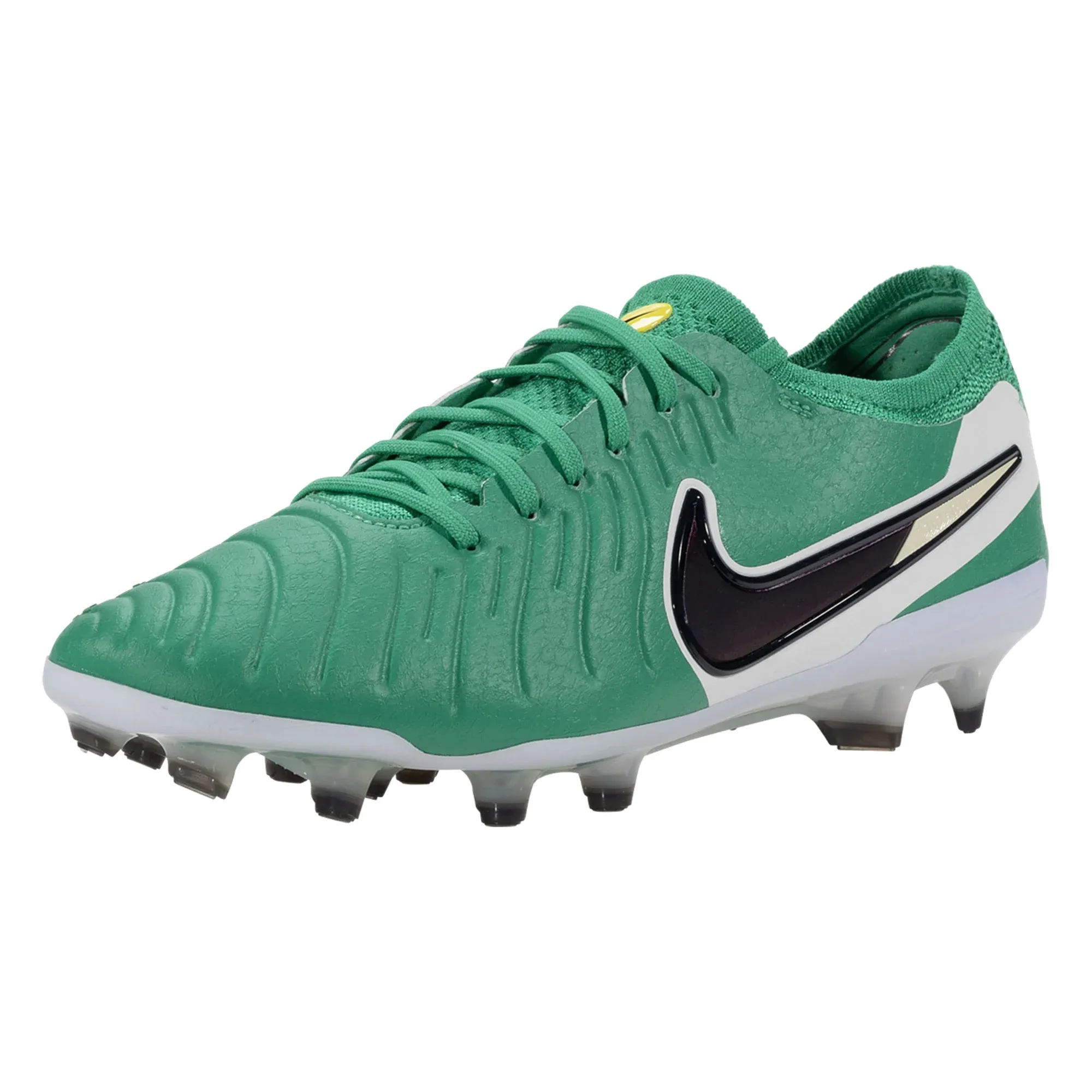 Nike Legend 10 Elite LV8 FG Soccer Cleats (Stadium Green/Dark Obsidian) lightweight fabric relay - race - track shoes