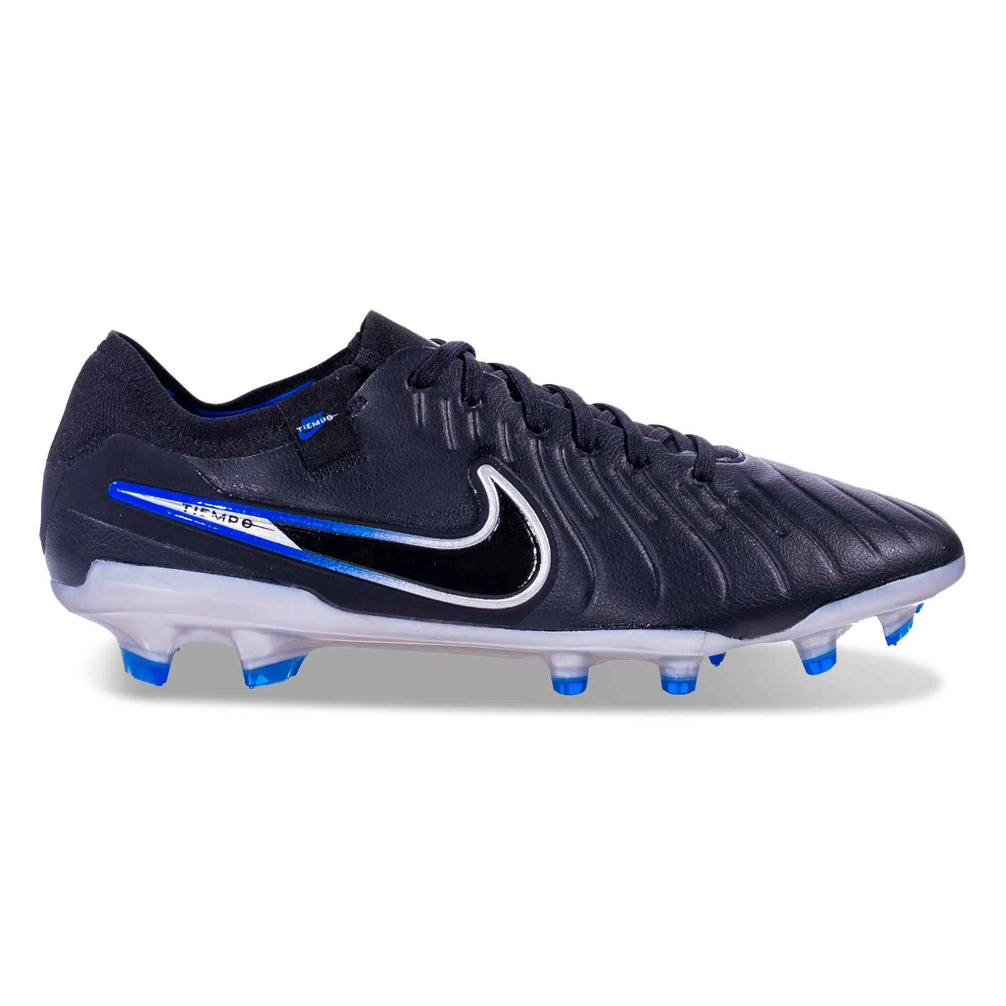 Nike Legend 10 Pro Firm Ground Soccer Cleats (Black/Chrome-Hyper Royal) Stable