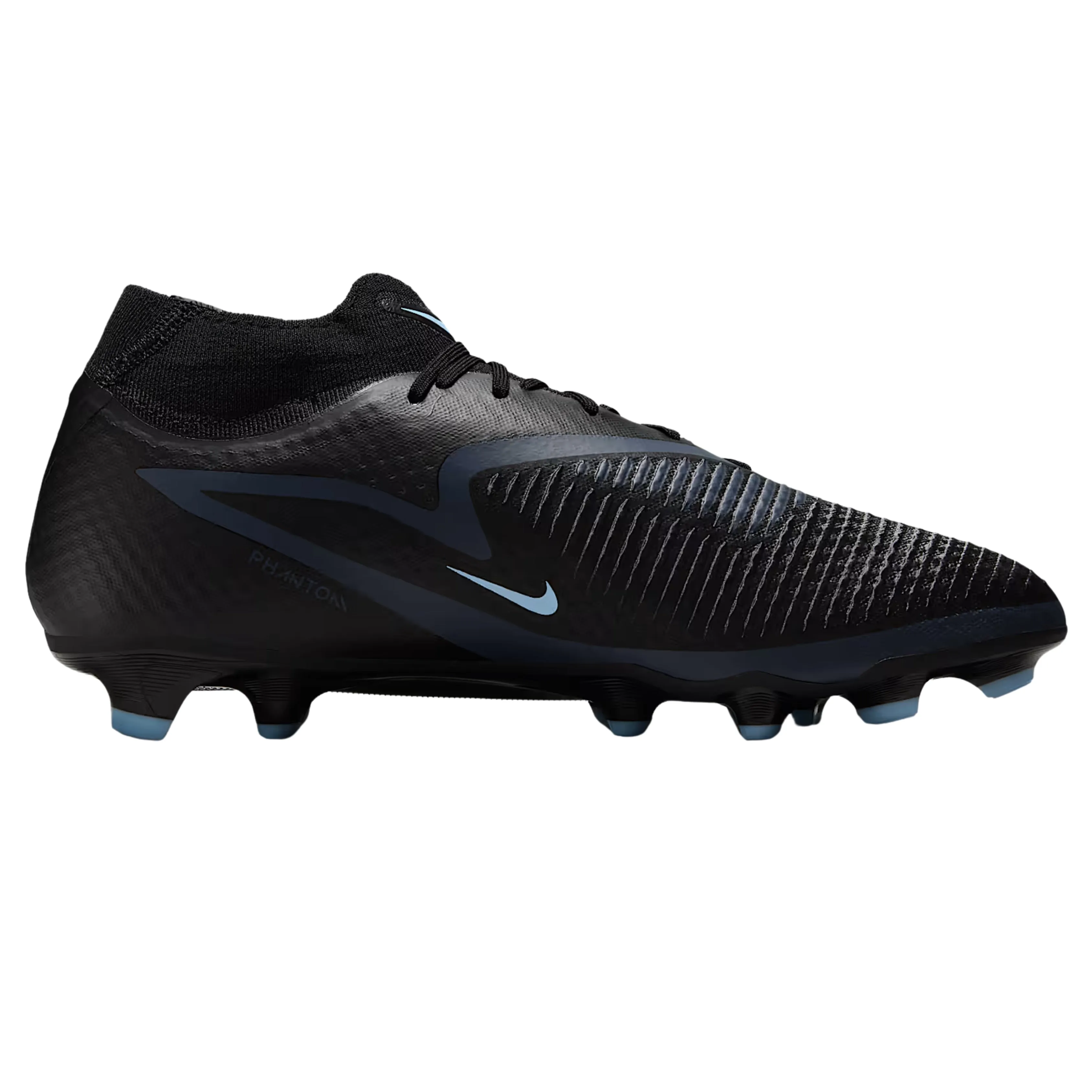 shock - absorbing shoes Nike Phantom GX 2 Academy High-Cut Firm Ground/Multiground Soccer Cleats (Black/Black)
