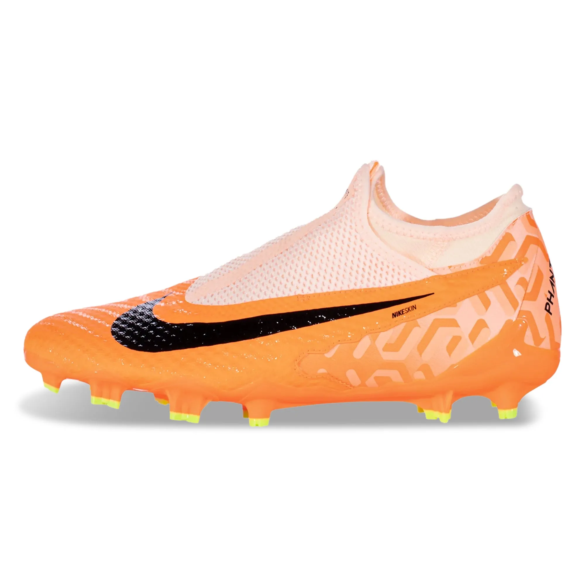 Nike Phantom GX Academy Firm Ground Soccer Cleats (Guava Ice/Black) Comfortable Heel Shock-absorbing kids' shoes