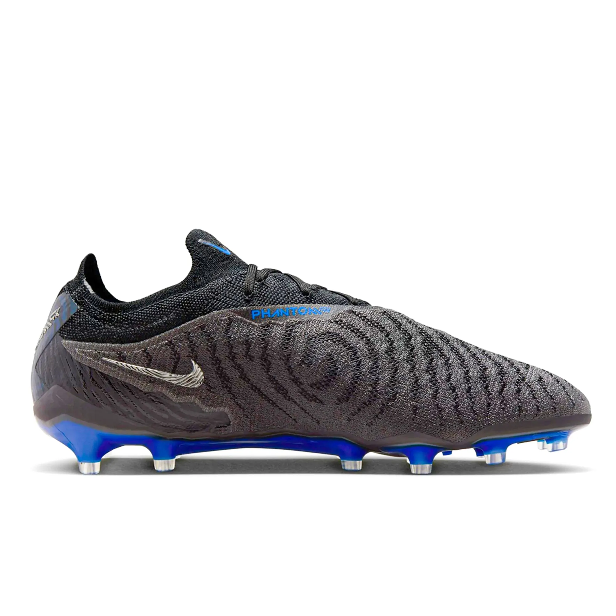 Nike Phantom GX Elite AG-Pro Soccer Cleats (Black/Chrome-Hyper Royal) Running Shoes Heel Support