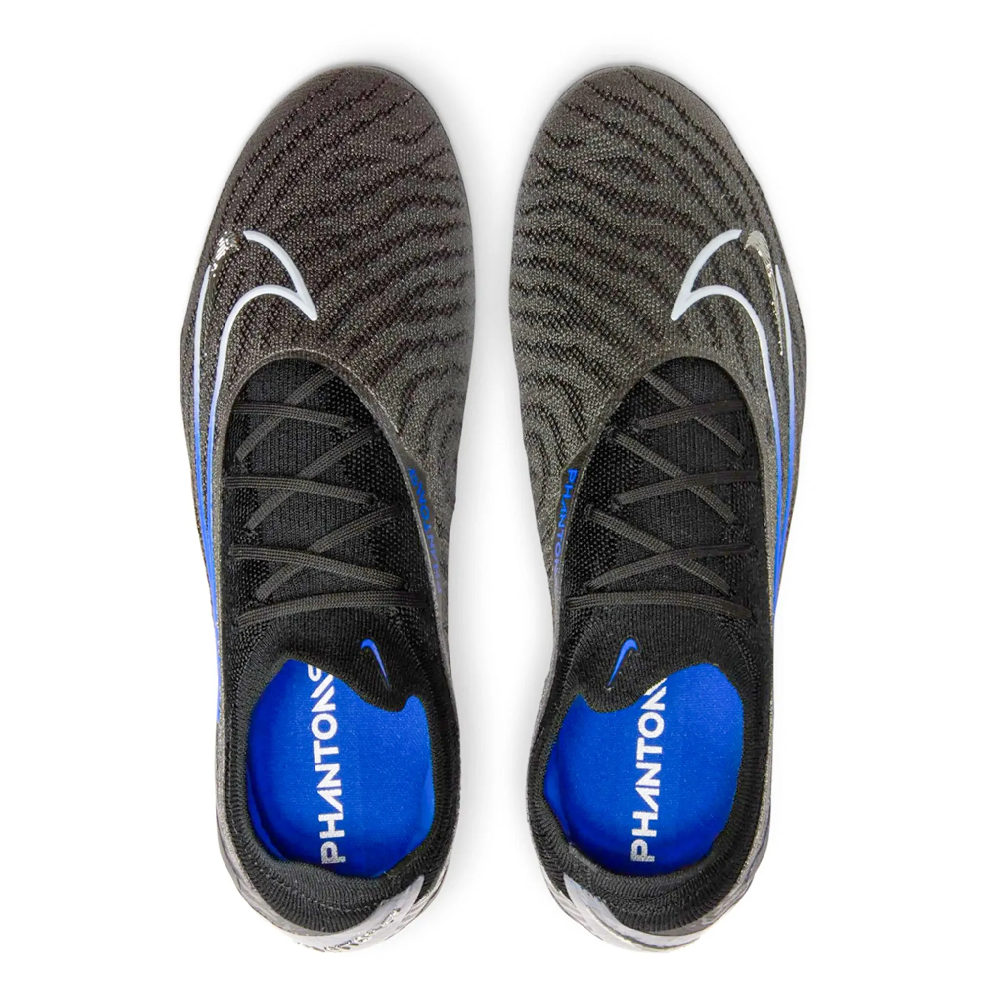 Nike Phantom GX Elite AG-Pro Soccer Cleats (Black/Chrome-Hyper Royal) coastal - area shoes museum - shoes