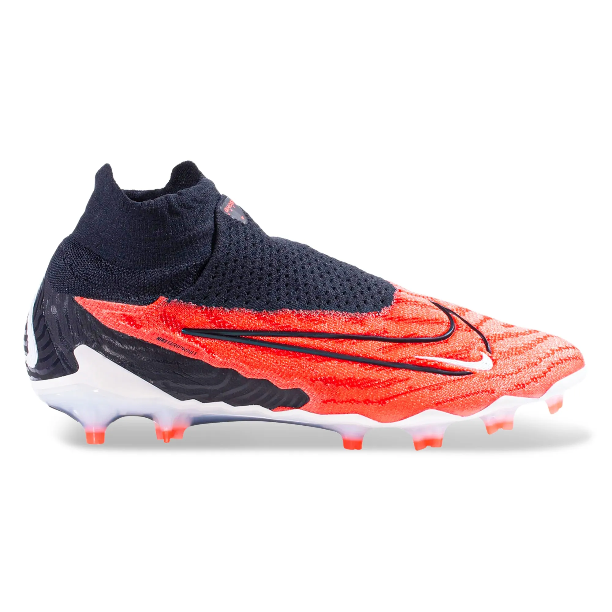 Nike Phantom GX Elite DF Firm Ground Soccer Cleats (Bright Crimson/Black) hot - weather shoes