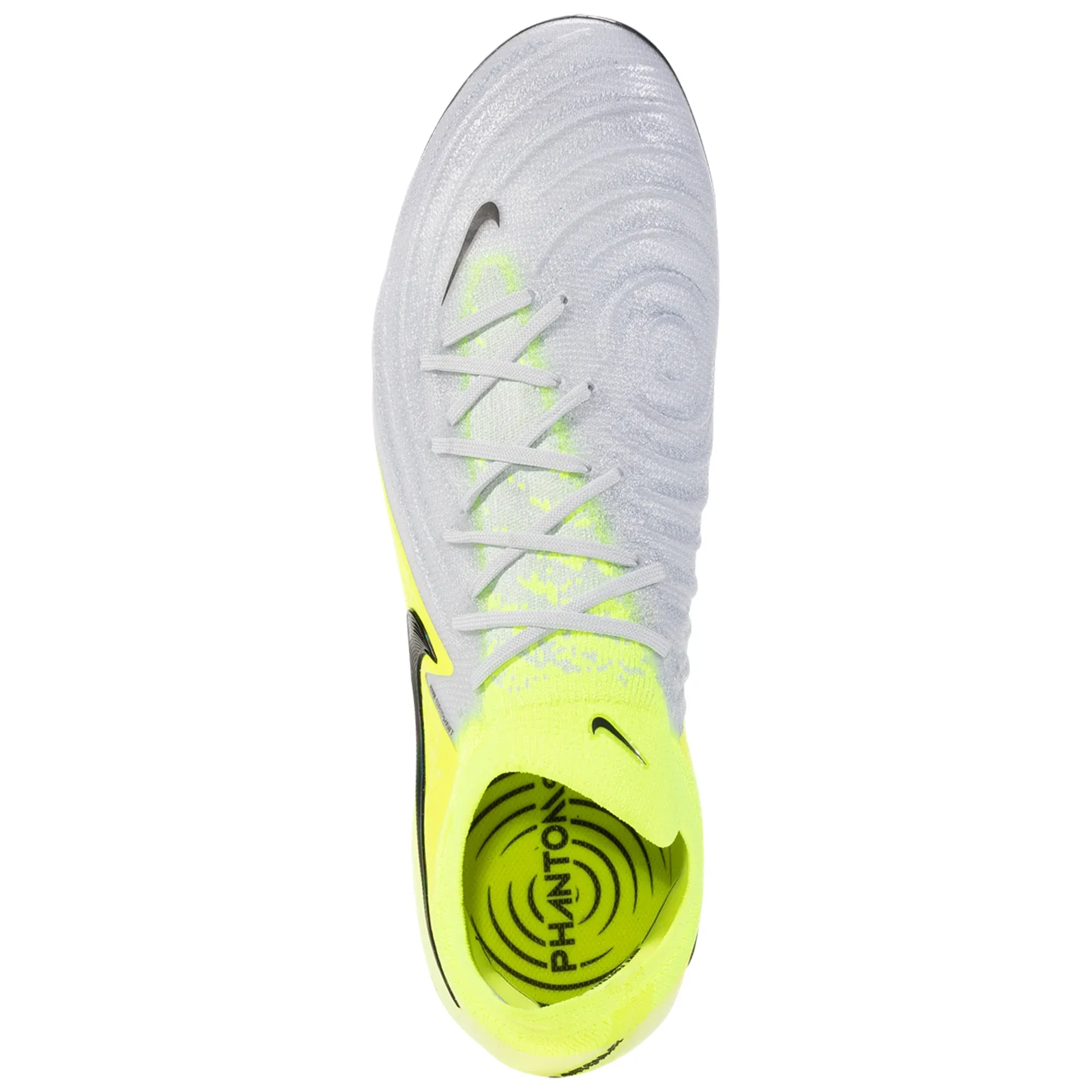 anti - slip shoes Nike Phantom GX II Elite FG Soccer Cleats (Metallic Silver/Black-Volt)