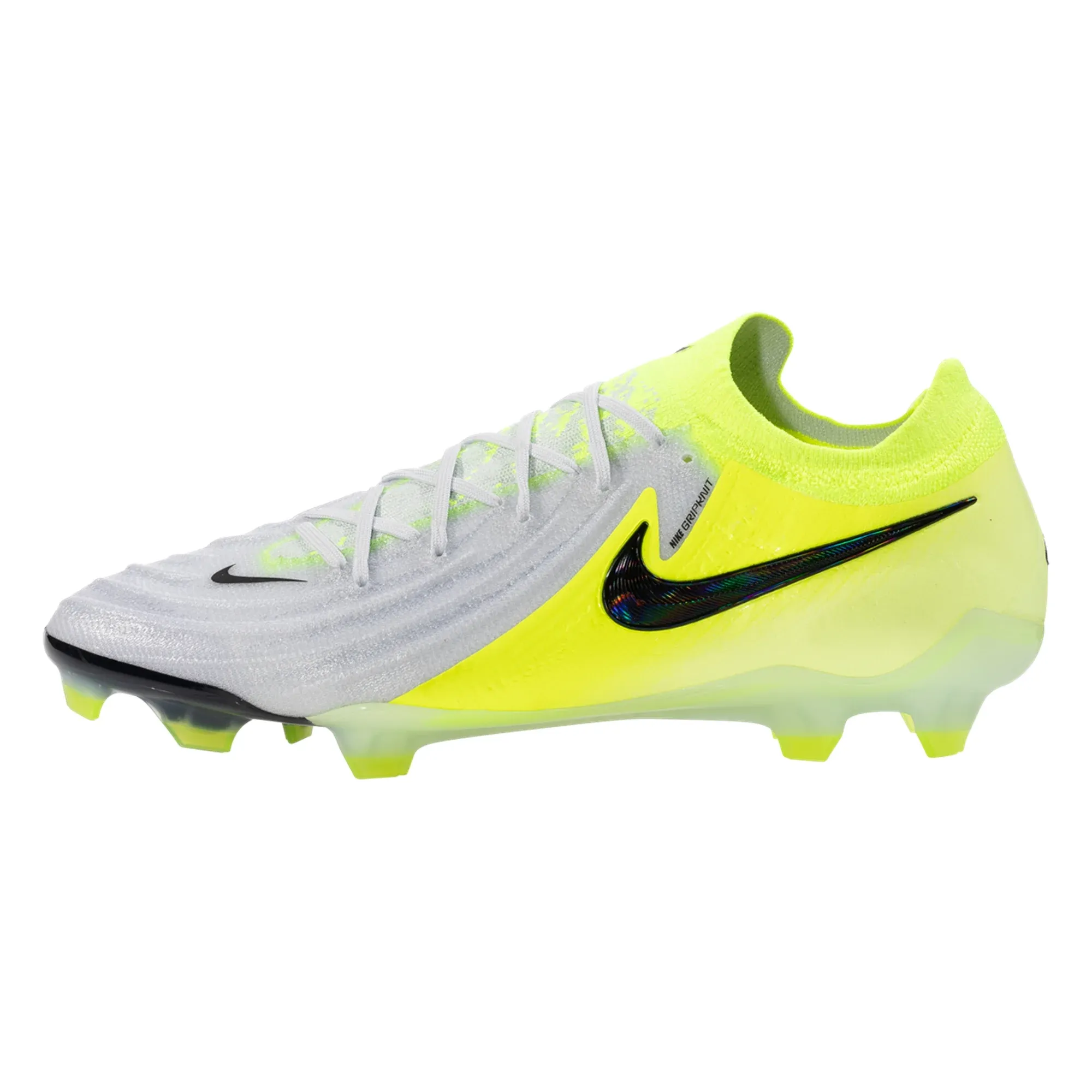 Comfort Fit Fashionable appearance Nike Phantom GX II Elite FG Soccer Cleats (Metallic Silver/Black-Volt)