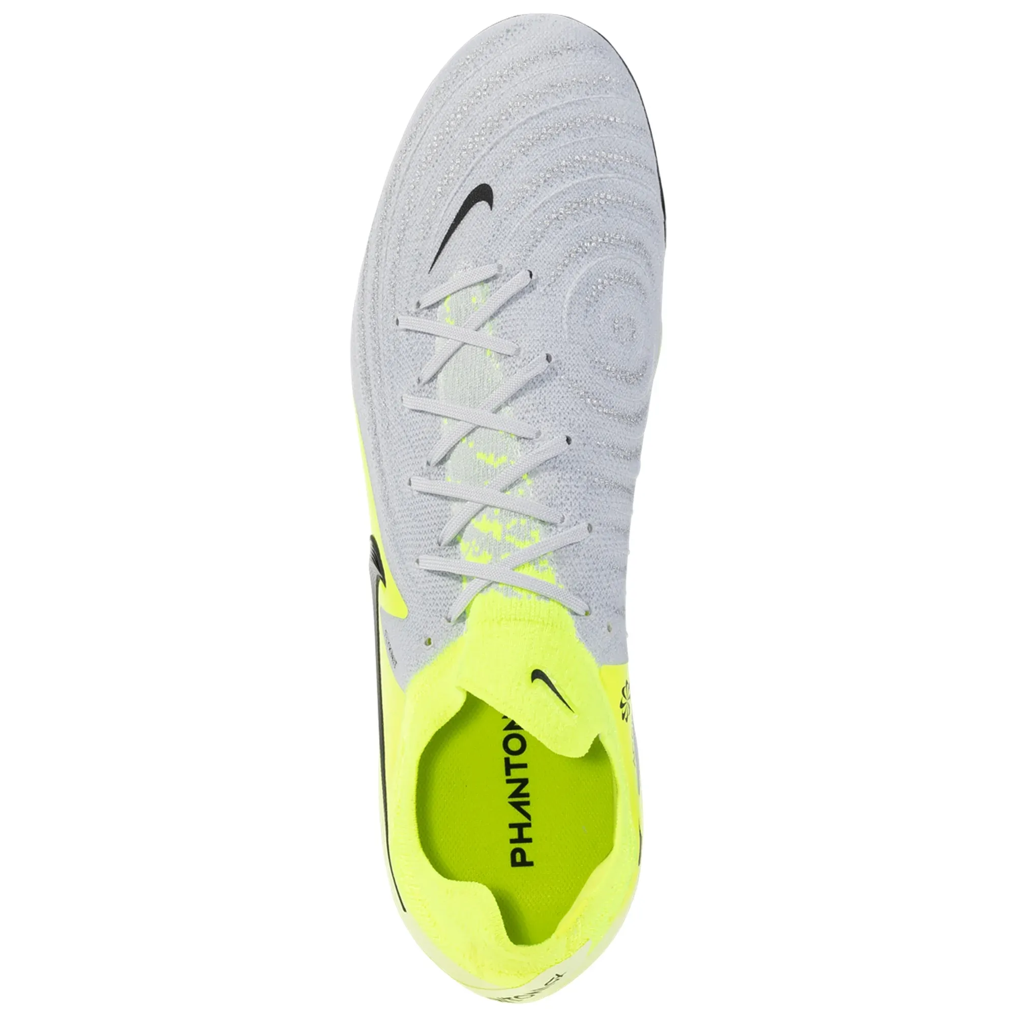 Anti   Odor Nike Phantom GX II Pro FG Soccer Cleats (Metallic Silver/Black-Volt)