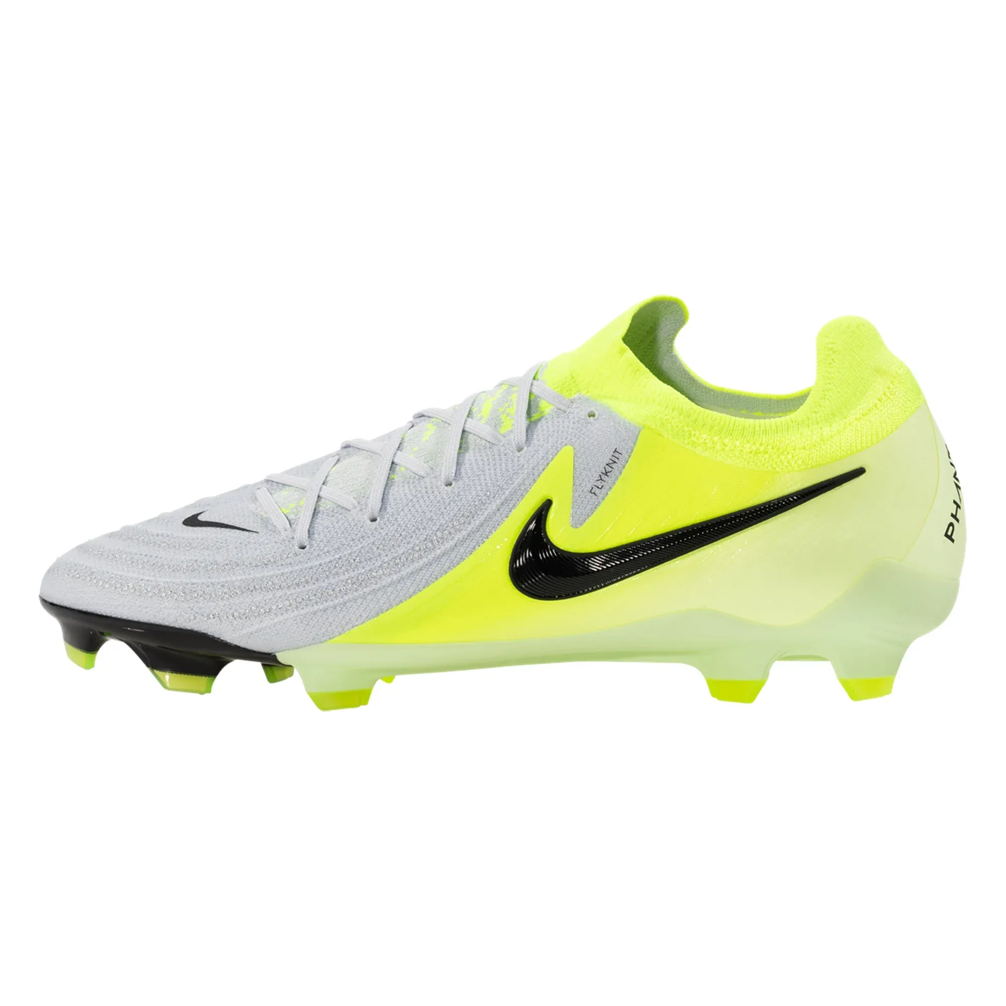 multi - terrain shoes Nike Phantom GX II Pro FG Soccer Cleats (Metallic Silver/Black-Volt)