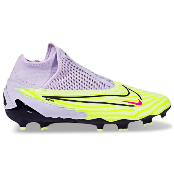 odor - resistant shoes hassle - free shoes Nike Phantom GX Pro DF Firm Ground Soccer Cleats (Barely Volt/Gridiron)