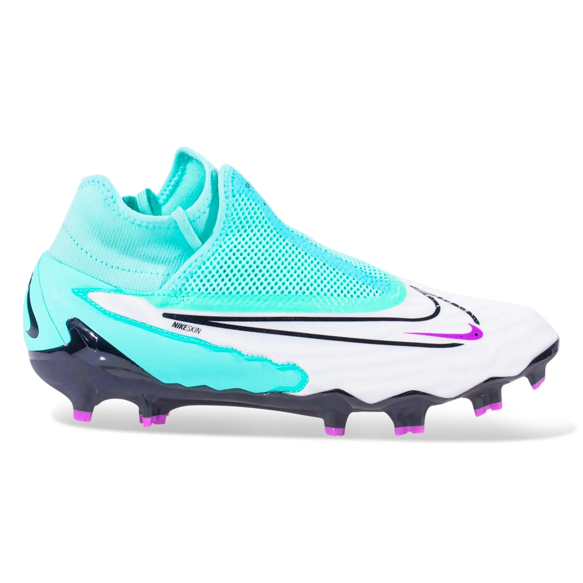 Nike Phantom GX Pro DF Firm Ground Soccer Cleats (Hyer Turquoise/Fuchsia Dream) High Top