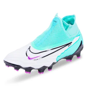 anti - static shoes ground grip Nike Phantom GX Pro DF Firm Ground Soccer Cleats (Hyer Turquoise/Fuchsia Dream)