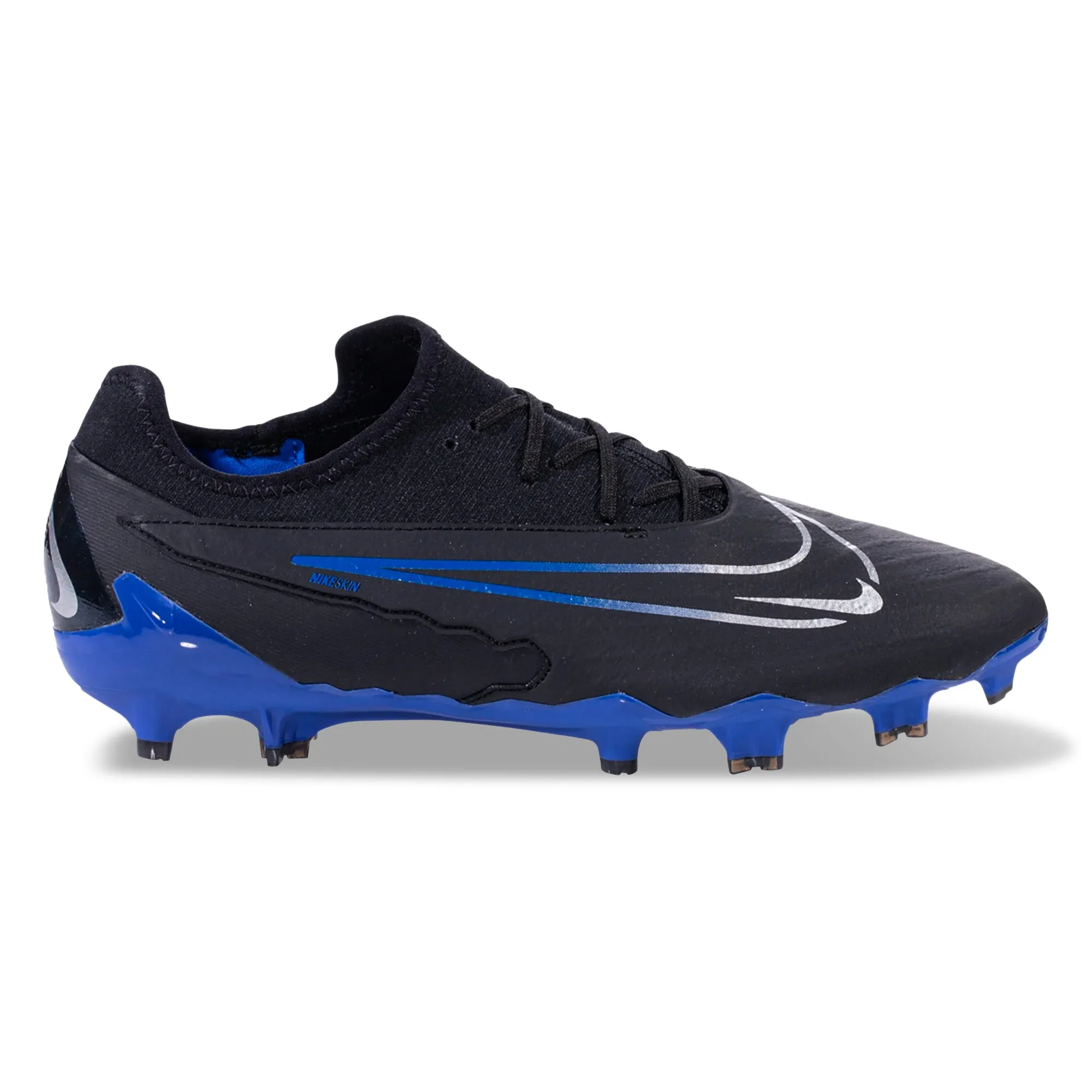 carbon - fiber sole shoes Nike Phantom GX Pro Firm Ground Soccer Cleats (Black/Chrome-Hyper Royal)