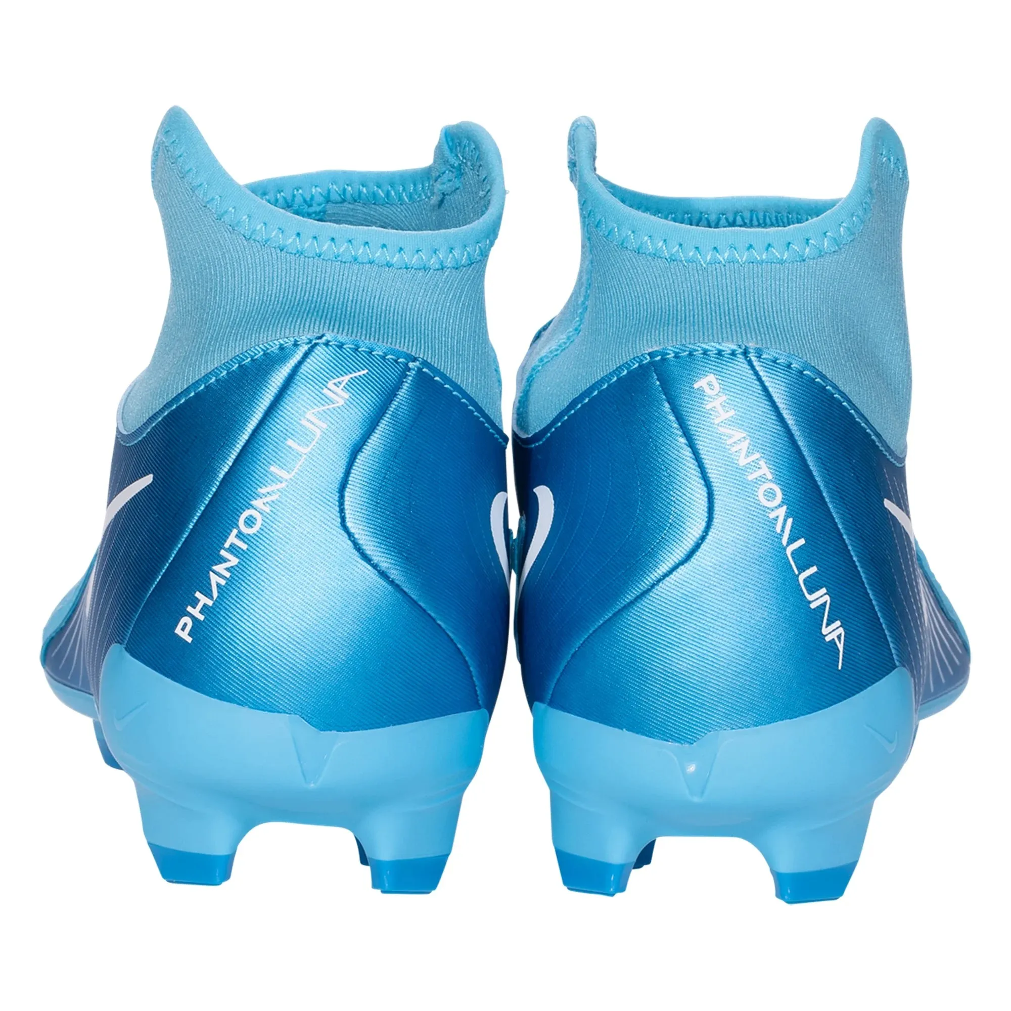 Preschooler footwear smooth - sole shoes Nike Phantom Luna II Academy FG/MG Soccer Cleats (Blue Fury/White)