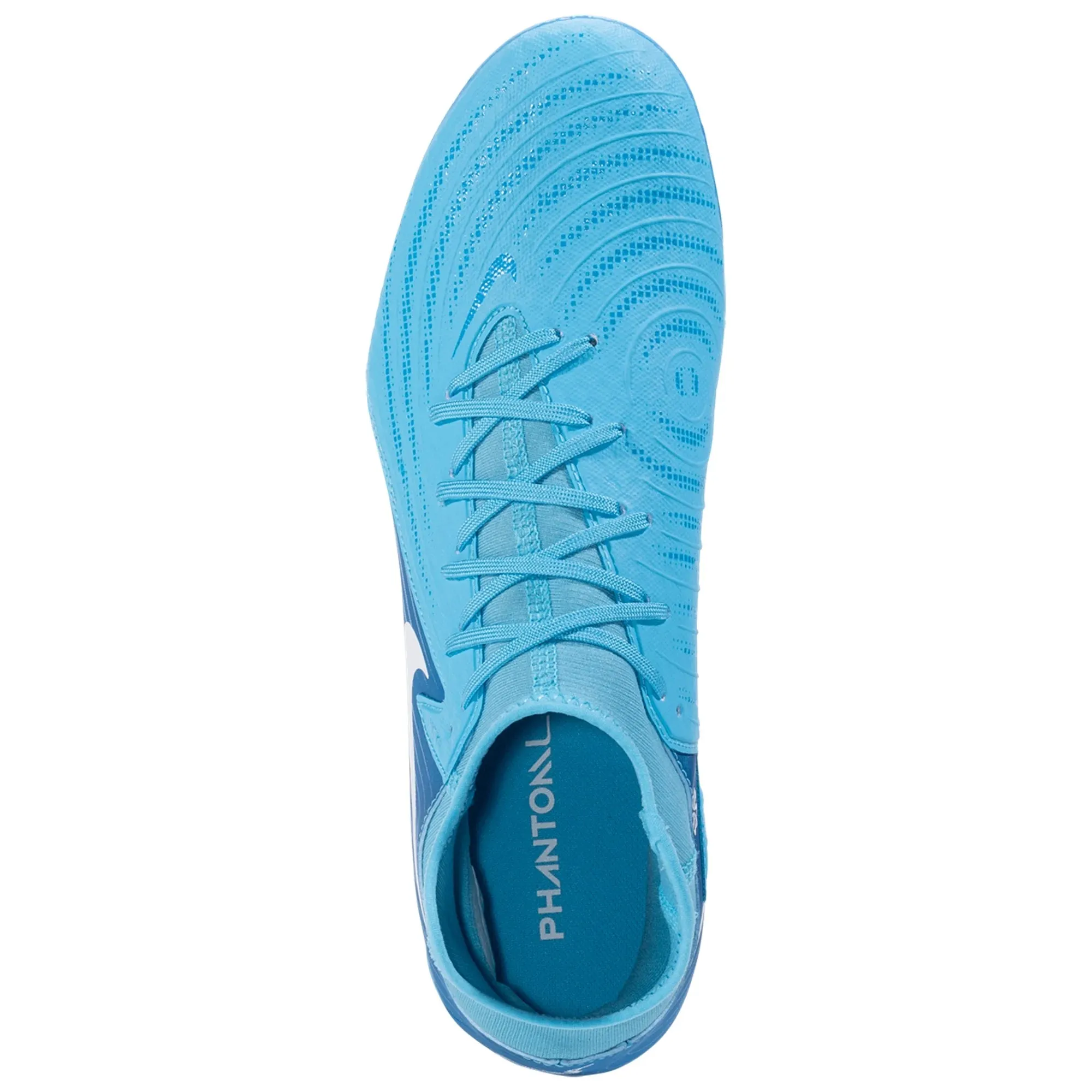 boys' sports shoes Nike Phantom Luna II Academy FG/MG Soccer Cleats (Blue Fury/White)