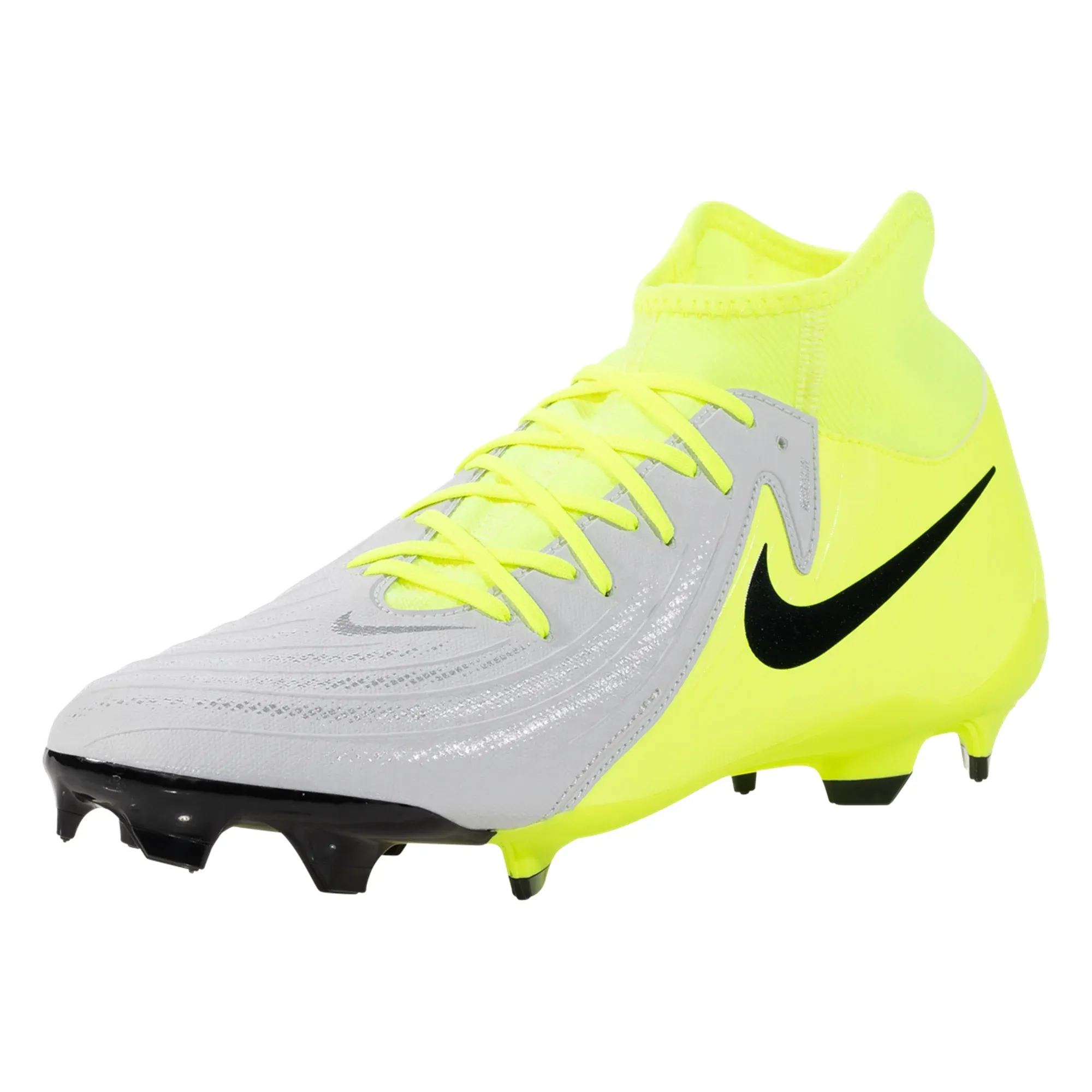 puppet - show - theater shoes Nike Phantom Luna II Academy FG/MG Soccer Cleats (Metallic Silver/Black-Volt)