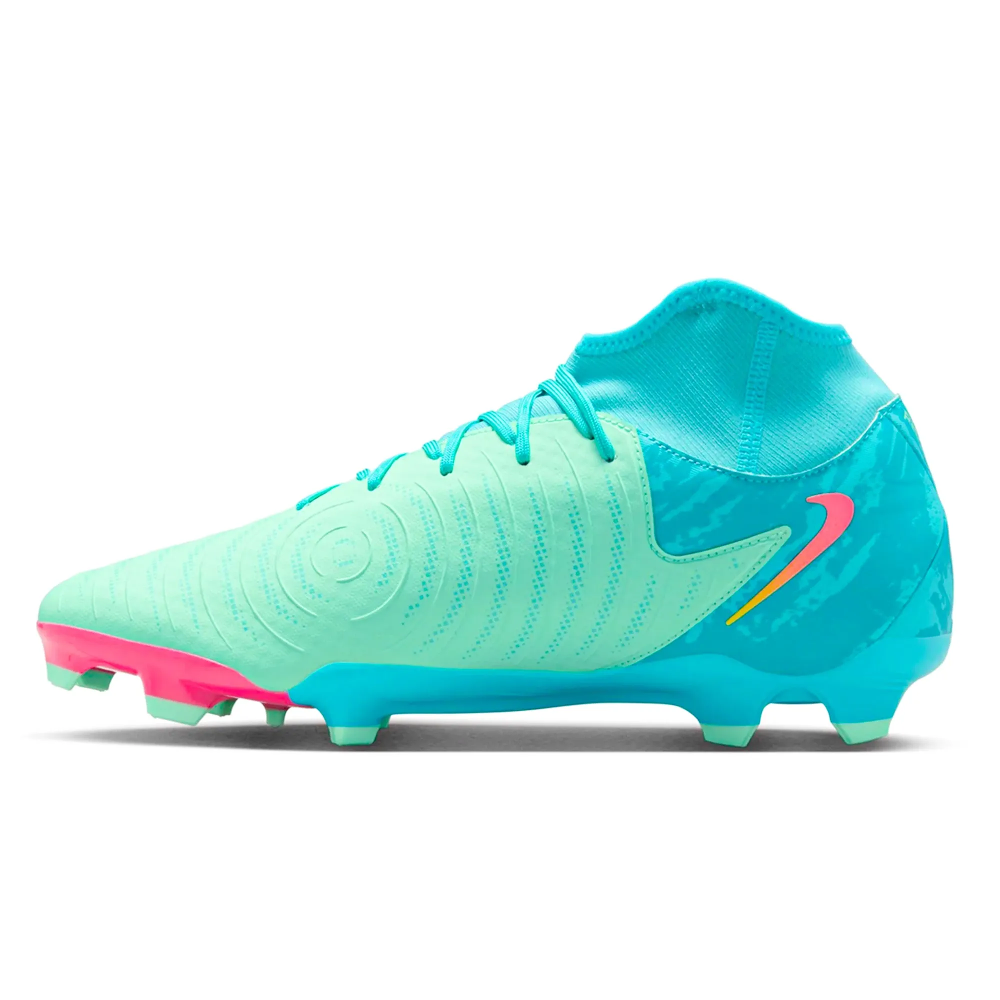 polo shoes Nike Phantom Luna II Academy LV8 FG/MG Soccer Cleats (Green Glow/Black)